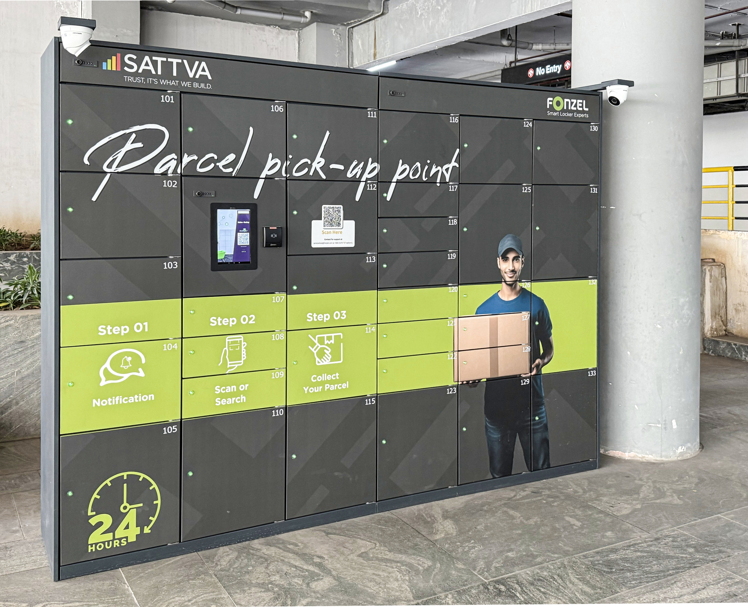 smart parcel locker by fonzel at sattva residents smart parcel locker by fonzel at sattva residents